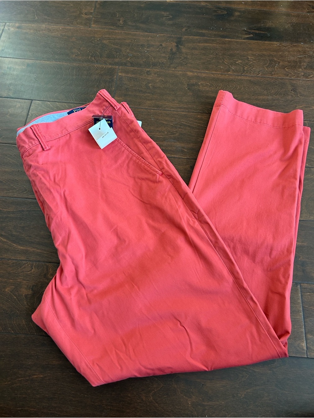 Polo Ralph Lauren Mens Stretch Straight Fit Orange Pants Chinos New Sz 40x32”